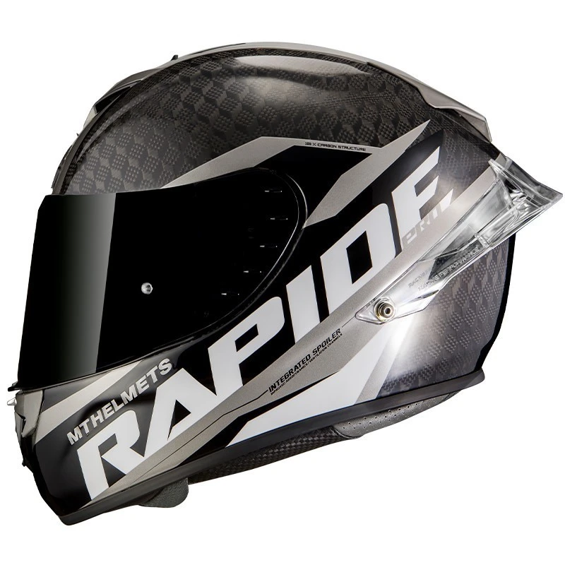 MT Helmets Casque De Moto Intégral En MT Casques Fibre RAPIDE PRO CARBON C2 Glossy Grey 3 MT Helmets Casque De Moto Intégral En MT Casques Fibre RAPIDE PRO CARBON C2 Glossy Grey