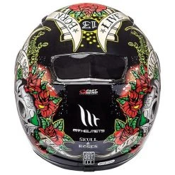 MT Helmets Casque De Moto Intégral MT Casques Revenge Skull & Roses Noir Rouge -MT Helmets Shop casque de moto integral mt casques revenge skull roses noir rouge 70945