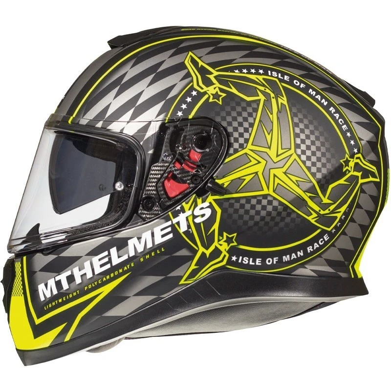 MT Helmets Casque De Moto Intégral MT Casques Thunder3 SV ISLE OF MAN A3 Noir Mat Fluo Jaune 4 MT Helmets Casque De Moto Intégral MT Casques Thunder3 SV ISLE OF MAN A3 Noir Mat Fluo Jaune – Image 2
