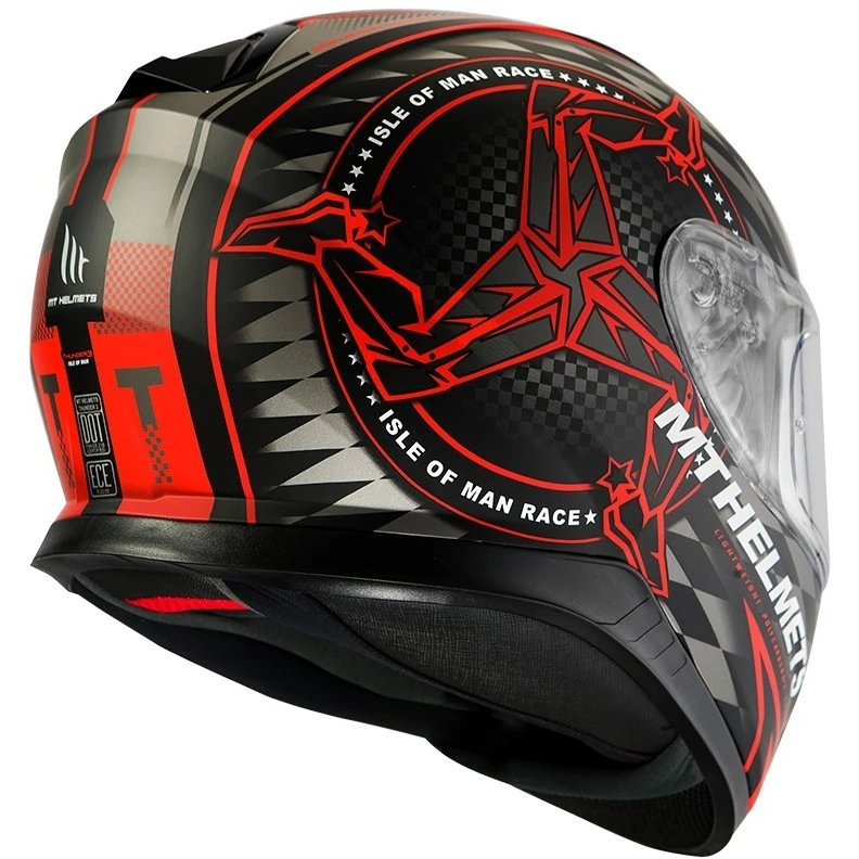MT Helmets Casque De Moto Intégral MT Casques Thunder3 SV ISLE OF MAN B5 Matt Black Red 4 MT Helmets Casque De Moto Intégral MT Casques Thunder3 SV ISLE OF MAN B5 Matt Black Red – Image 2