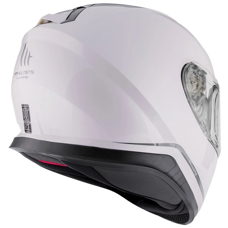 MT Helmets Casque De Moto Intégral MT Casques Thunder3 SV Solid Glossy White 5 MT Helmets Casque De Moto Intégral MT Casques Thunder3 SV Solid Glossy White – Image 3