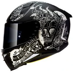 MT Helmets Casque De Moto Intégral Mt Helmet REVENGE 2 Skull & Roses A1 Matt Black -MT Helmets Shop casque de moto integral mt helmet revenge 2 skull roses a1 matt black 126110