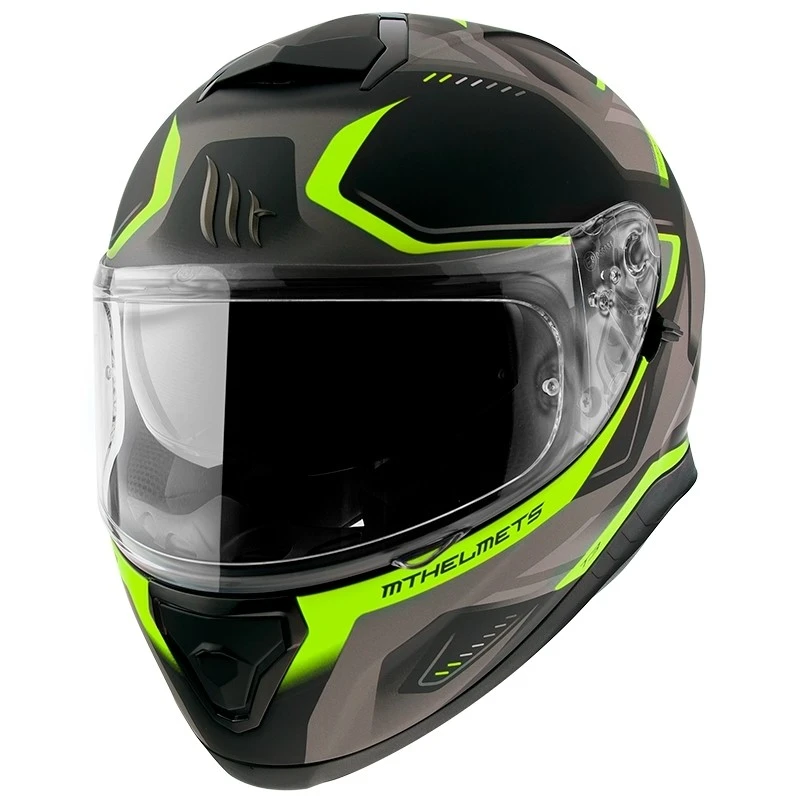 MT Helmets Casque De Moto Intégral Mt Helmet THUNDER 3 Sv TURBINE C3 Matt Black Fluo Yellow 5 MT Helmets Casque De Moto Intégral Mt Helmet THUNDER 3 Sv TURBINE C3 Matt Black Fluo Yellow – Image 3