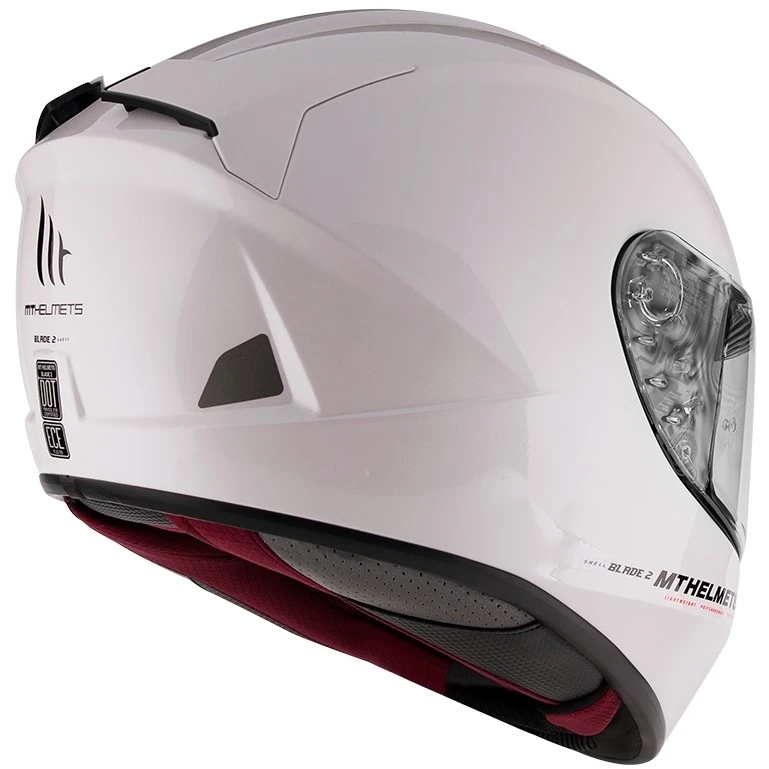 Casque De Moto Intégral MT Helmets Blade 2 Evo Double Visor Glossy White 6 Casque De Moto Intégral MT Helmets Blade 2 Evo Double Visor Glossy White – Image 4