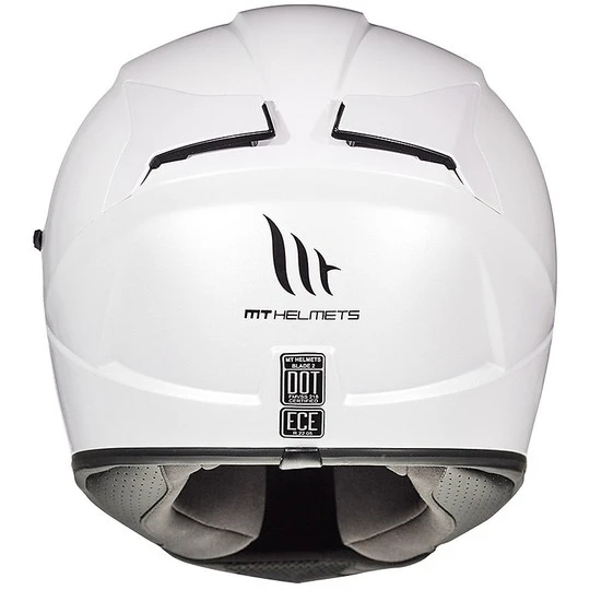 Casque De Moto Intégral MT Helmets Blade 2 Evo Double Visor Glossy White 5 Casque De Moto Intégral MT Helmets Blade 2 Evo Double Visor Glossy White – Image 3