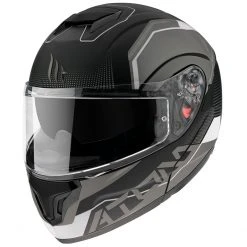 MT Helmets Casque De Moto Modulaire Approuvé P / J Mt Casque ATOM QUARK A0 Noir Blanc Brillant -MT Helmets Shop casque de moto modulaire approuve p j mt casque atom quark a0 noir blanc brillant 102700