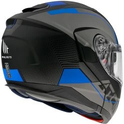 MT Helmets Casque De Moto Modulaire Approuvé P / J Mt Casque ATOM QUARK A7 Matt Black Blue -MT Helmets Shop casque de moto modulaire approuve p j mt casque atom quark a7 matt black blue 102710