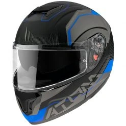 MT Helmets Casque De Moto Modulaire Approuvé P / J Mt Casque ATOM QUARK A7 Matt Black Blue -MT Helmets Shop casque de moto modulaire approuve p j mt casque atom quark a7 matt black blue 102713