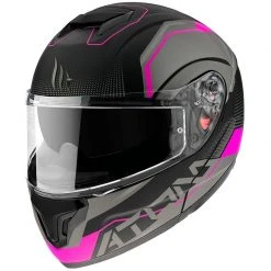 MT Helmets Casque De Moto Modulaire Approuvé P / J Mt Casque ATOM QUARK A8 Matt Black Pink -MT Helmets Shop casque de moto modulaire approuve p j mt casque atom quark a8 matt black pink 102716
