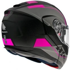 MT Helmets Casque De Moto Modulaire Approuvé P / J Mt Casque ATOM QUARK A8 Matt Black Pink -MT Helmets Shop casque de moto modulaire approuve p j mt casque atom quark a8 matt black pink 102717