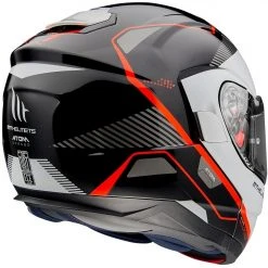 MT Helmets Casque De Moto Modulaire Approuvé P / J Mt Casque ATOM Sv OPENED B5 Blanc Noir Rouge Brillant -MT Helmets Shop casque de moto modulaire approuve p j mt casque atom sv opened b5 blanc noir rouge brillant 122783