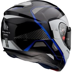 MT Helmets Casque De Moto Modulaire Approuvé P / J Mt Casque ATOM Sv OPENED B7 Blanc Noir Bleu Brillant -MT Helmets Shop casque de moto modulaire approuve p j mt casque atom sv opened b7 blanc noir bleu brillant 122787