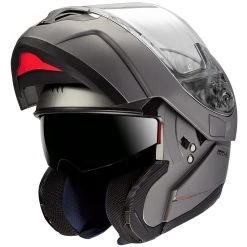 MT Helmets Casque De Moto Modulaire Approuvé P / J Mt Casque ATOM SV Solid Matt Grey