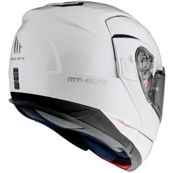MT Helmets Casque De Moto Modulaire Approuvé P / J Mt Casque ATOM Sv Solid Pearl White -MT Helmets Shop casque de moto modulaire approuve p j mt casque atom sv solid pearl white 104880