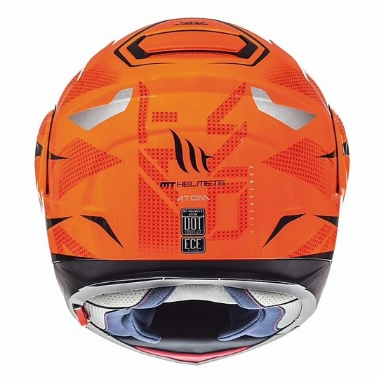 MT Helmets Casque De Moto Modulaire MT Casques ATOM Sv Divergence G1 Orange Fluo 7 MT Helmets Casque De Moto Modulaire MT Casques ATOM Sv Divergence G1 Orange Fluo – Image 5