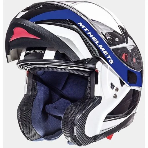 MT Helmets Casque De Moto Modulaire MT Casques ATOM Sv Tarmac Noir Blanc Bleu -MT Helmets Shop casque de moto modulaire mt casques atom sv tarmac noir blanc bleu 56134
