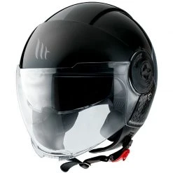 MT Helmets Casque Demi-Jet Mt Casque VIALE Sv BREAK A1 Glossy Black