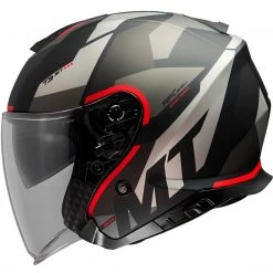 MT Helmets Casque Jet Mt Helmet THUNDER Sv Jet BOW A5 Noir Mat Rouge -MT Helmets Shop casque jet mt helmet thunder sv jet bow a5 noir mat rouge 103296