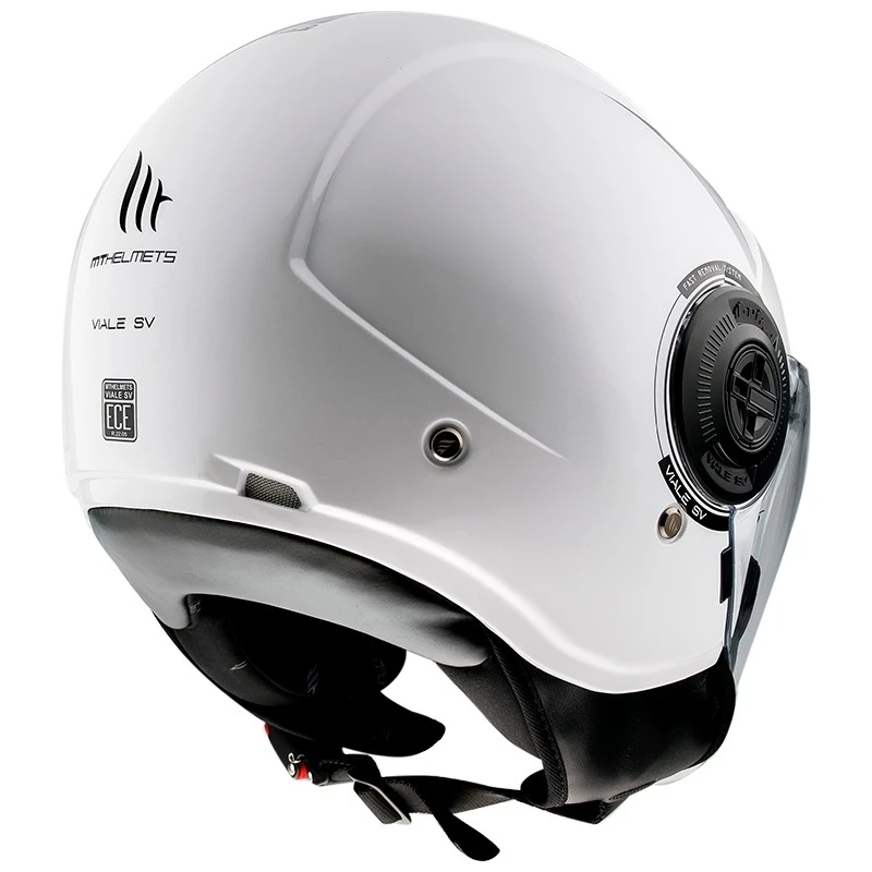 MT Helmets Casque Moto Demi-Jet Mt Casque VIALE Sv Solid A0 Glossy White 5 MT Helmets Casque Moto Demi-Jet Mt Casque VIALE Sv Solid A0 Glossy White – Image 3