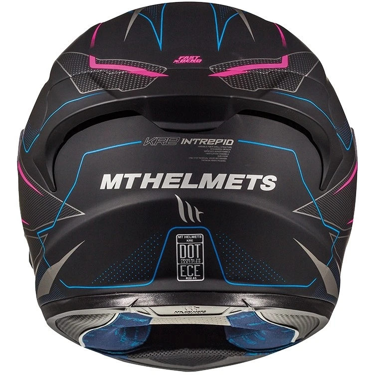 MT Helmets Casque Moto Intégral MT Casques KRE SV Double Visor Fibre Intrepid C3 Noir Rose Fluo Mat 5 MT Helmets Casque Moto Intégral MT Casques KRE SV Double Visor Fibre Intrepid C3 Noir Rose Fluo Mat – Image 3