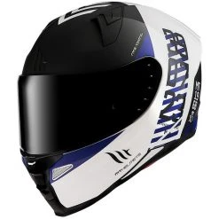 MT Helmets Casque Moto Intégral Mt Helmet REVENGE 2 CHRONO A7 Blanc Matt Blue