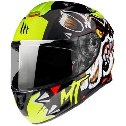 MT Helmets Casque Moto Intégral Mt Helmet TARGO Crazy Dog G3 Glossy Fluo Yellow