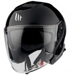 MT Helmets Casque Moto Jet MT Casques Thunder3 SV Jet Solid A1 Glossy Black