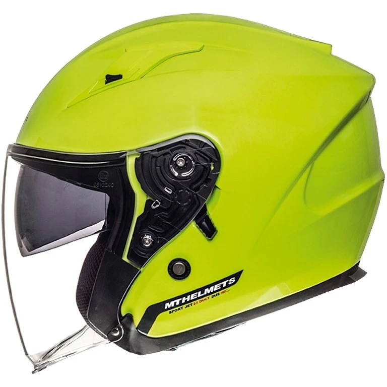 Casque Moto Jet MT Helmets Avenue SV Solid Yellow Fluo 5 Casque Moto Jet MT Helmets Avenue SV Solid Yellow Fluo – Image 3
