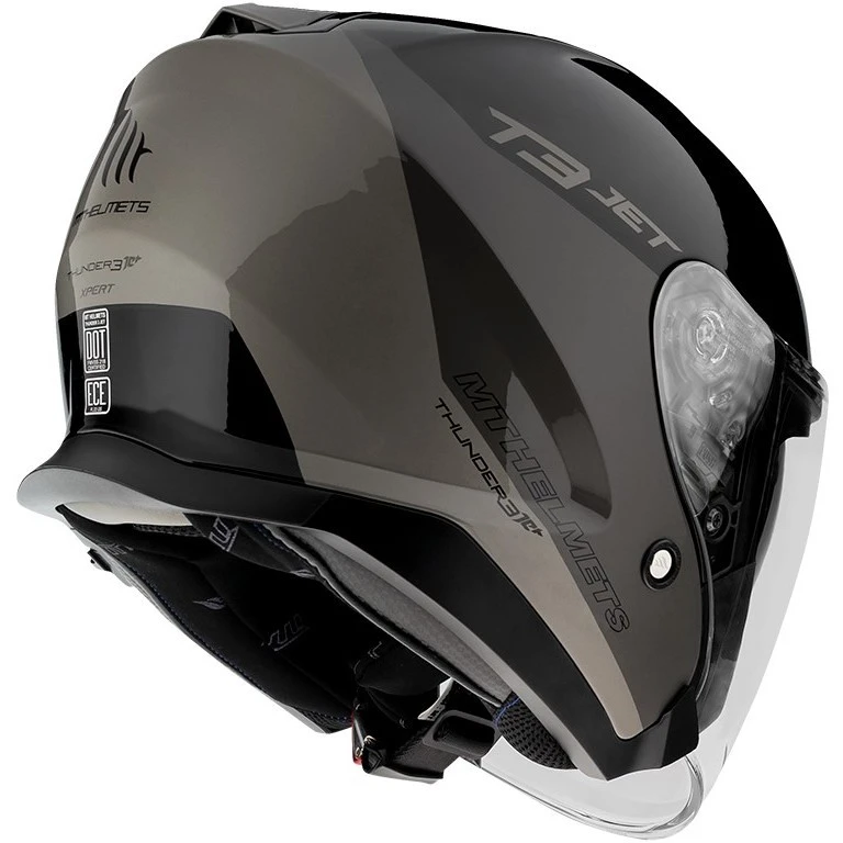 Casque Moto Jet MT Helmets Thunder3 SV Jet Xpert C2 Gris Brillant 5 Casque Moto Jet MT Helmets Thunder3 SV Jet Xpert C2 Gris Brillant – Image 3