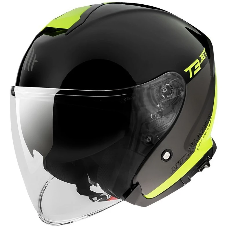 Casque Moto Jet MT Helmets Thunder3 SV Jet Xpert C3 Jaune Fluo Brillant 4 Casque Moto Jet MT Helmets Thunder3 SV Jet Xpert C3 Jaune Fluo Brillant – Image 2