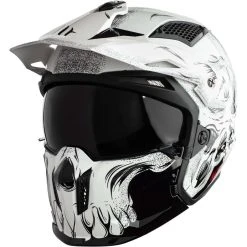 MT Helmets Casque Moto Mt Casque STREETFIGHTER Sv DARKNESS A1 Noir Brillant Blanc
