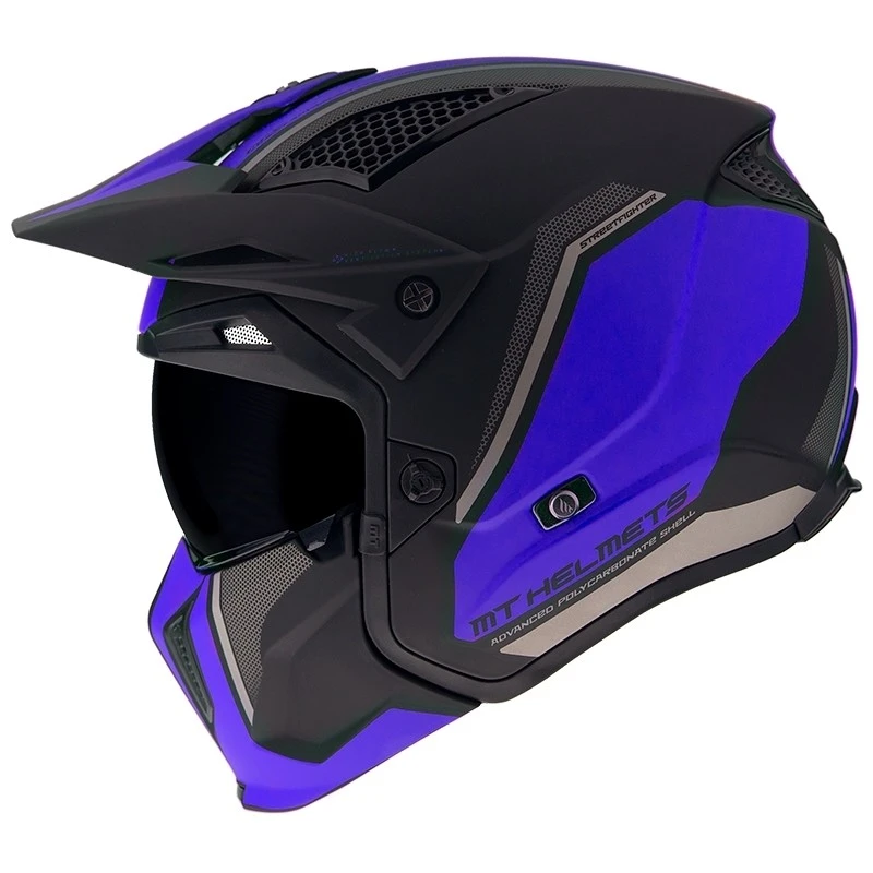 MT Helmets Casque Moto Trial Mt Helmet STREETFIGHTER Exrta Sv TWIN C7 Matt Blue 3 MT Helmets Casque Moto Trial Mt Helmet STREETFIGHTER Exrta Sv TWIN C7 Matt Blue