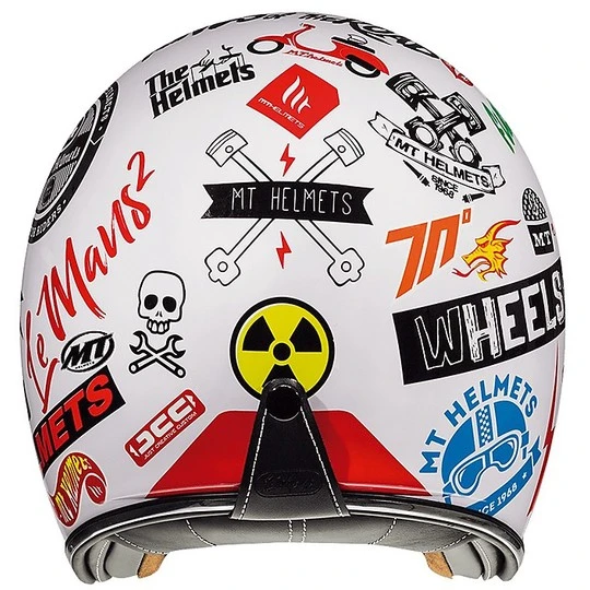 MT Helmets Casque Moto Vintage Jet MT Casques Le Mans SV 2 ANARCHY A0 Glossy White 4 MT Helmets Casque Moto Vintage Jet MT Casques Le Mans SV 2 ANARCHY A0 Glossy White – Image 2
