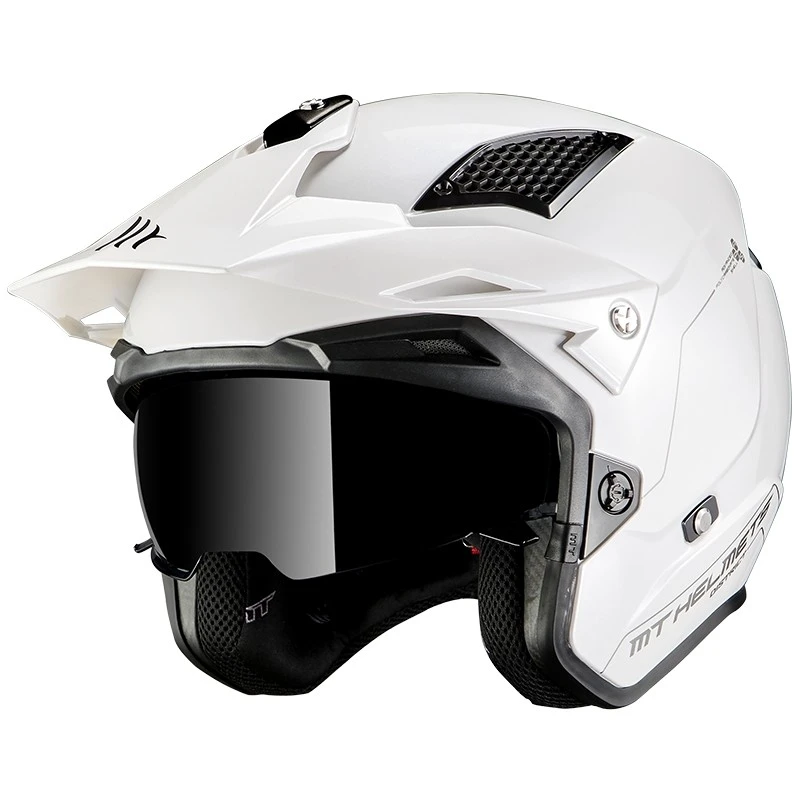 MT Helmets Casque MT Trial Trial Casques DISTRICT Solid A0 Glossy White 3 MT Helmets Casque MT Trial Trial Casques DISTRICT Solid A0 Glossy White