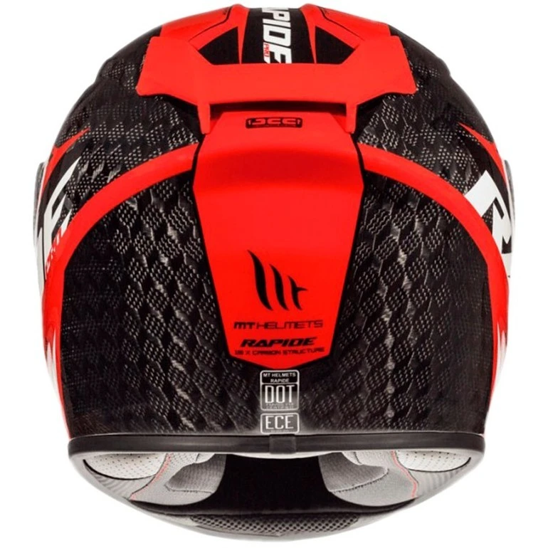 MT Helmets Mt Helmet RAPIDE PRO KID Carbon C5 Fluo Red Carbon Casque De Moto 4 MT Helmets Mt Helmet RAPIDE PRO KID Carbon C5 Fluo Red Carbon Casque De Moto – Image 2