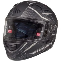 MT Helmets KRE SV Casque De Moto Intégral Intrepid C3 Double Visor Fiber Matt Grey
